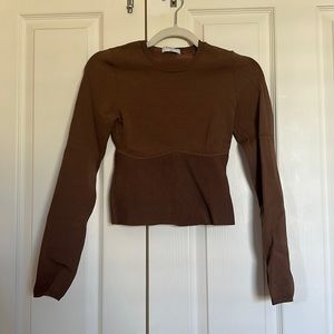 Aritzia Babaton Sculpt Knit Empire Longsleeve